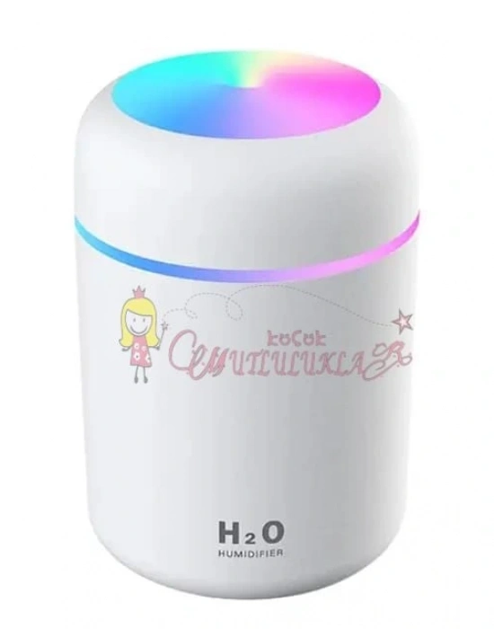 H2O Humidifier 300 ml Ulrasonik Hava Nemlendirici Buhar Makinesi ve Aroma Difüzörü