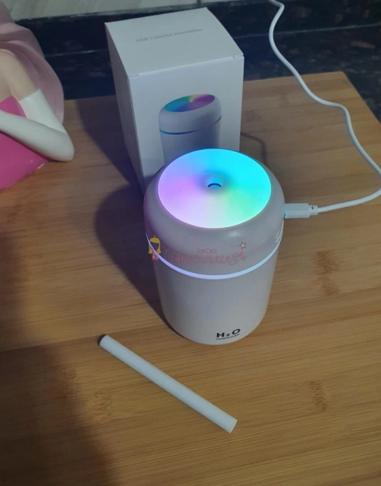 H2O Humidifier 300 ml Ulrasonik Hava Nemlendirici Buhar Makinesi ve Aroma Difüzörü