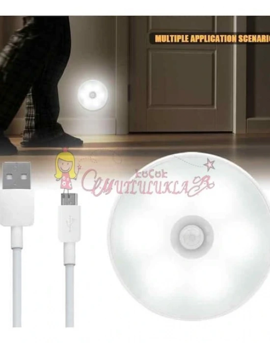 Hareket Sensörlü USB Şarjlı Led Işık Lamba