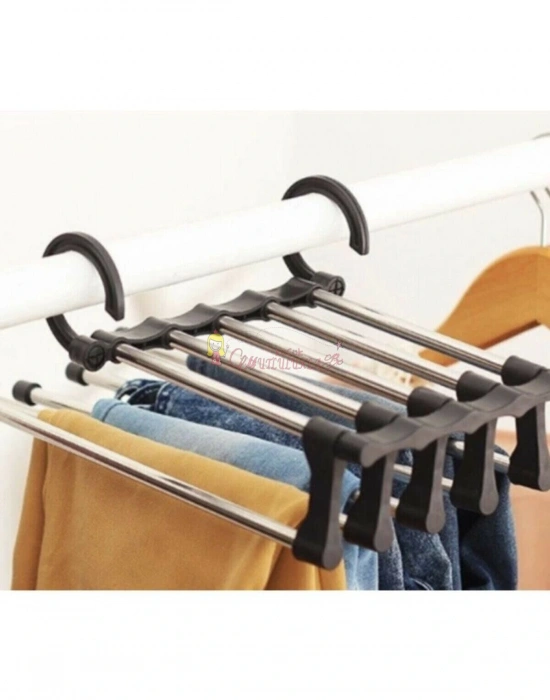 Hareketli Dolap İçi Pantolon Kravat Şal Askı Sistemi Düzenleyici Katmanlı Askılık Organizer