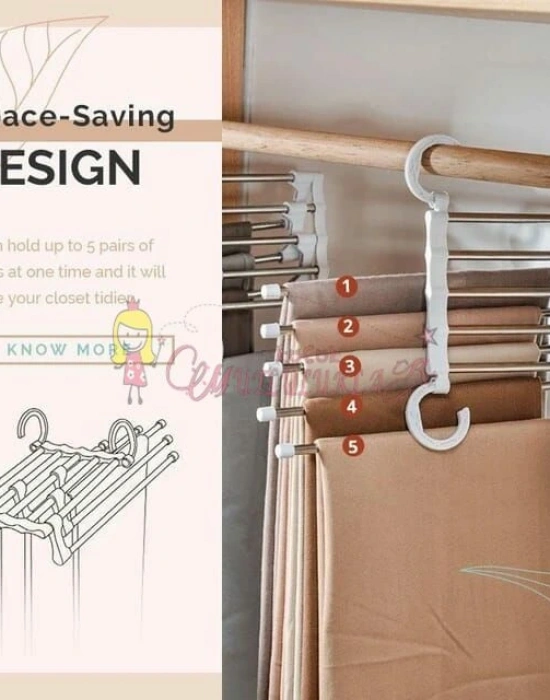 Hareketli Dolap İçi Pantolon Kravat Şal Askı Sistemi Düzenleyici Katmanlı Askılık Organizer