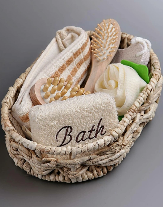 HASIR OVAL SEPETTE BANYO SETİ