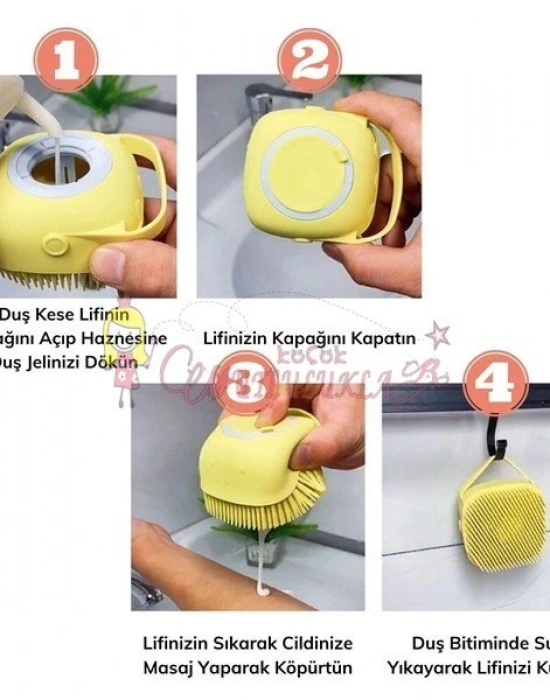 Hazneli Masaj Fonksiyonlu Etkili Banyo Duş Kese Lifi