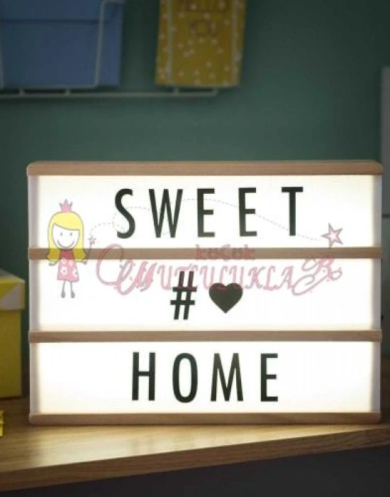 Işıklı Ve Harfli Dekoratif Pano Lightbox