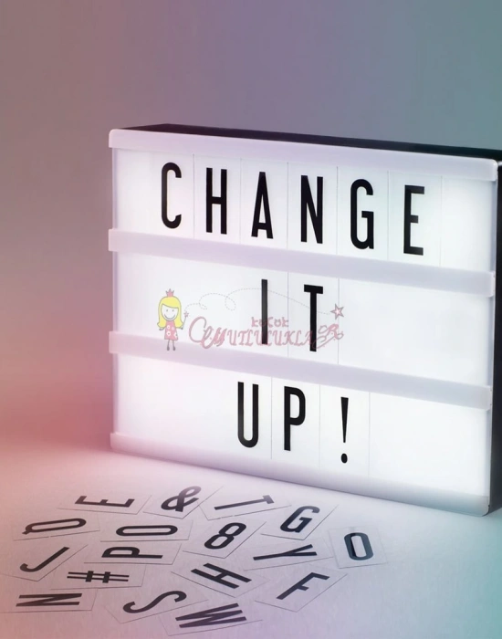 Işıklı Ve Harfli Dekoratif Pano Lightbox