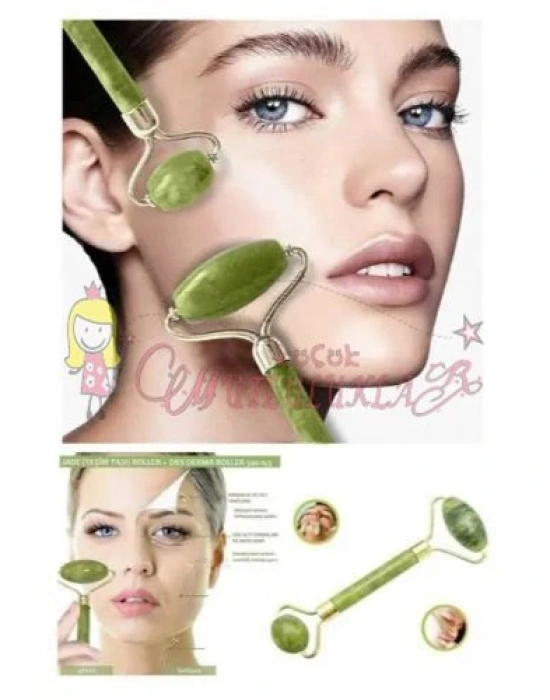 Jade Roler 2li Yeşim Taşı Yüz Masaj Aleti