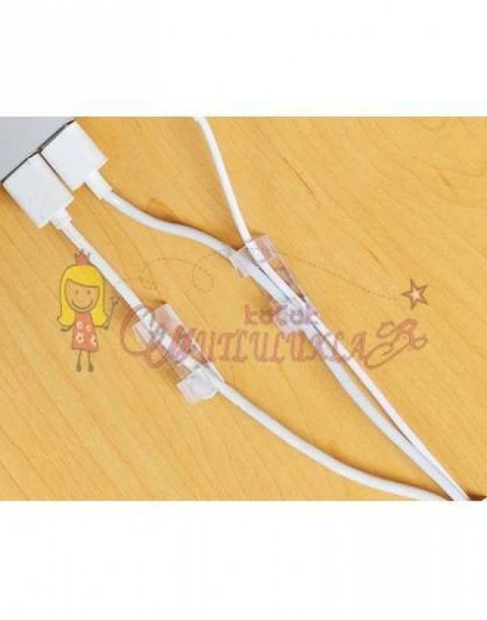 Kablo Düzenleyici / Sabitleyici veya Toplayıcı (20 Adet Yapışkanlı)