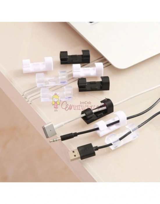 Kablo Düzenleyici / Sabitleyici veya Toplayıcı (20 Adet Yapışkanlı)