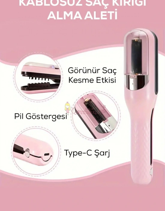 Kablosuz Saç Kırığı Alma Makinesi - Saç Kesme Aleti (Type-C Şarjlı)