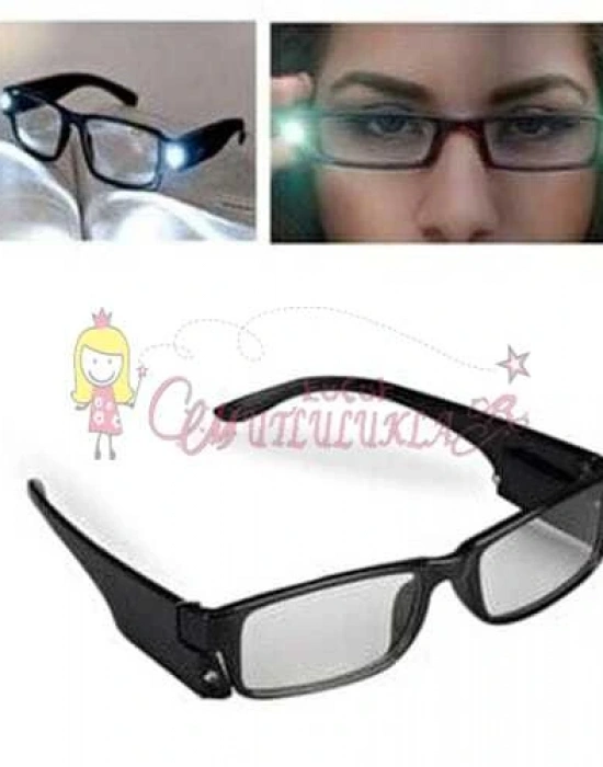 Karanlıkta Kitap Okumak Için Led Işıklı Pilli Kitap Okuma Gözlük