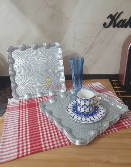 KARE  Gold/ Gümüş  Sunum Tepsisi