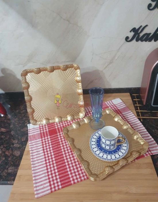 KARE  Gold/ Gümüş  Sunum Tepsisi