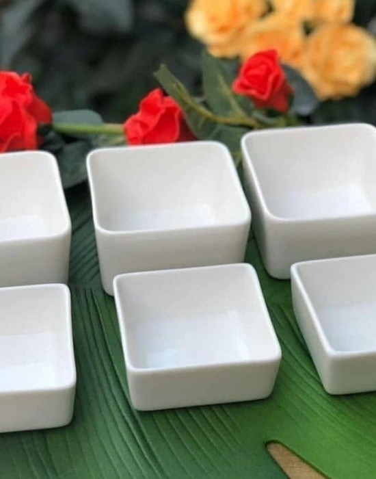 KARE PORSELEN BEYAZ SOSLUK KHVALTILIK 6LI