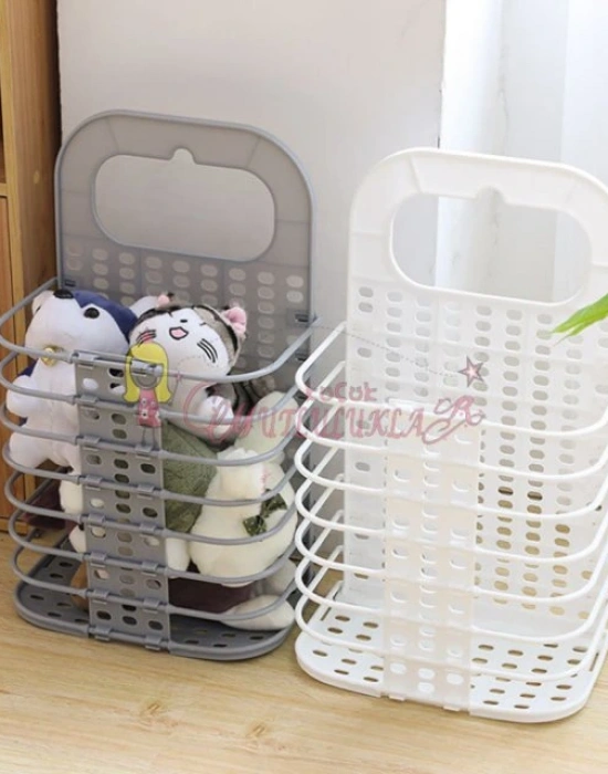 Katlanabilir Çok Amaçli Sepet   (Yapişkan aski hediye )