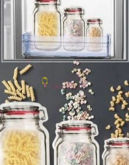 Kavanoz görünümlü Kilitli Saklama Poşeti