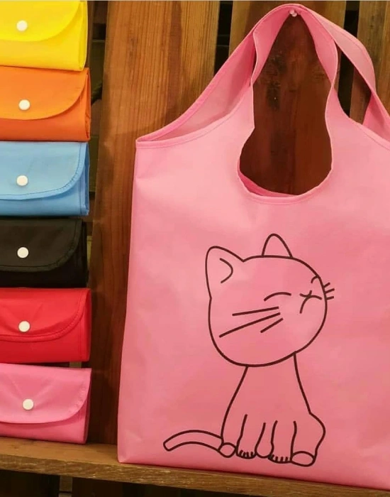 KEDİ DESEN BEZ ÇANTA