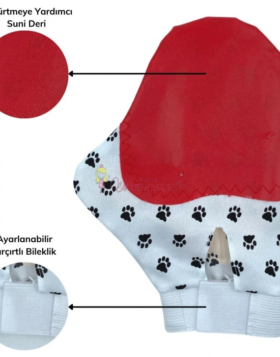 Kedi Köpek Yıkama Tüy Açıcı Düğüm Çözücü Plastik Tımar Masaj Eldiveni El Fırçası