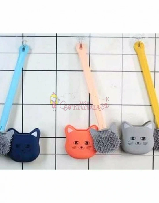 Kedi Modelli Ithal Silikon Tuvalet Fırçası