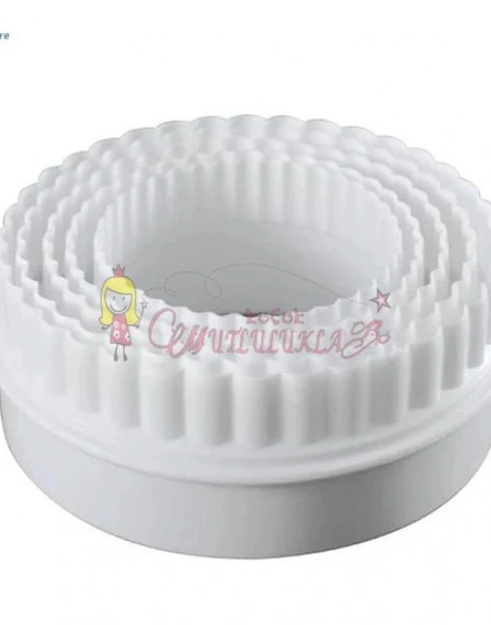 Kek Kurabiye Ve Pasta Kalıbı 5 Li Set Yuvarlak Tırtıklı