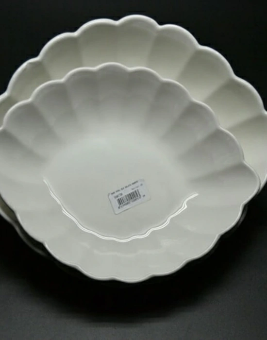 KENARLARI TIRTIKLI 2Lİ KAYIK TABAK SETİ