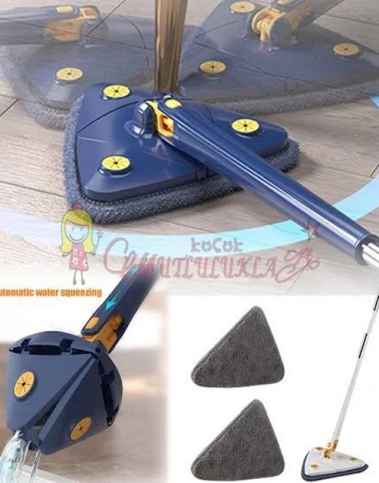Kendinden Sıkmalı Üçgen Mop ( Yedekli )