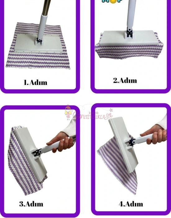 Kıskaçlı Mop Click Mop Tembel Mop Tüm Bezlerle Uyumlu