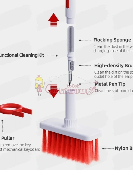 KLAVYE VE KULAKLIK TEMİZLEYİCİ KİT 5 in 1