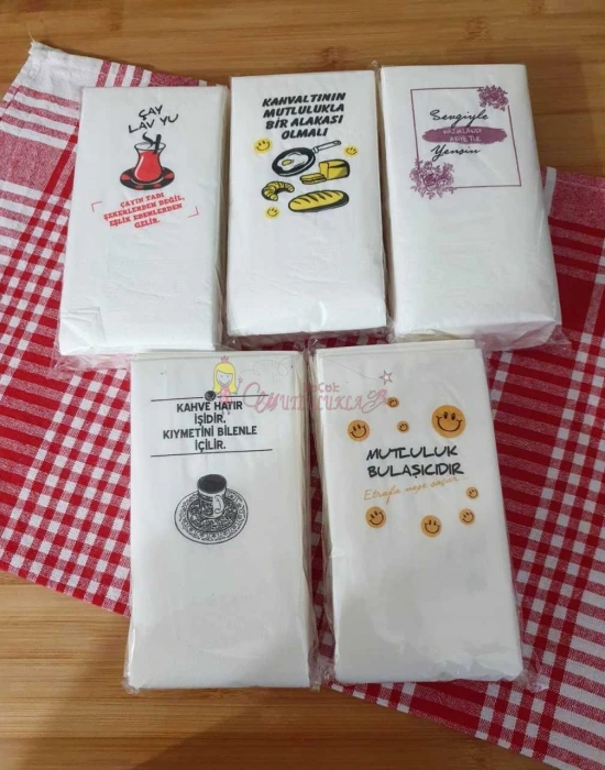 Konuşan Dekor MOTTOLU PEÇETE ( YENİ )