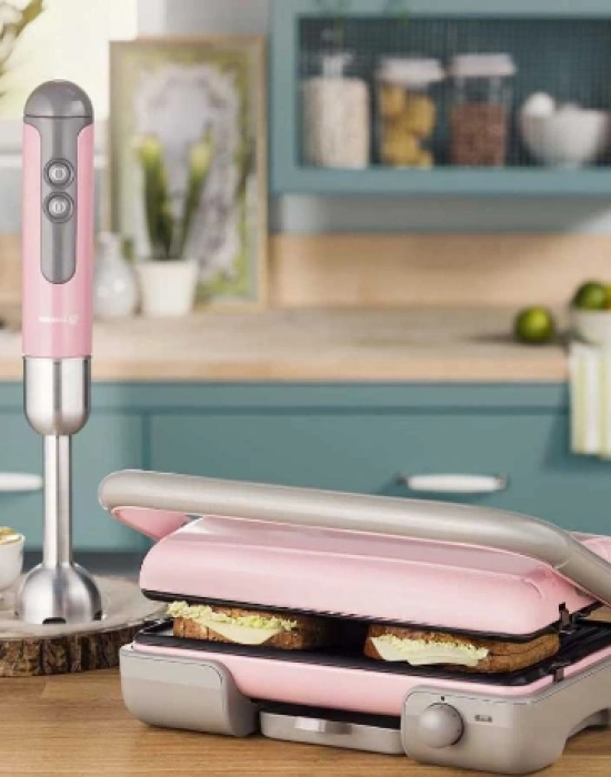 KORKMAZ TOSTELLA PEMBE/GRİ TOST MAKİNESİ