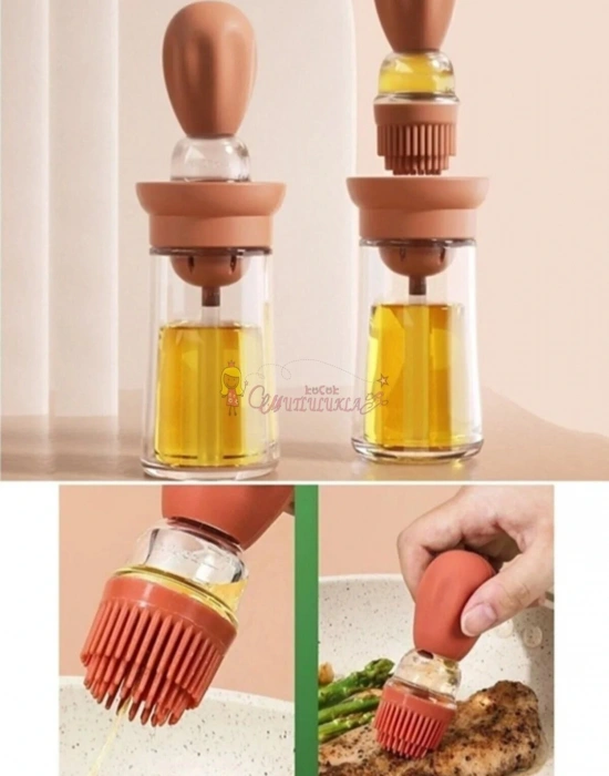 Krd Marka CAM Hazneli Silikon Yağ Sos Ve Yumurta Fırçası