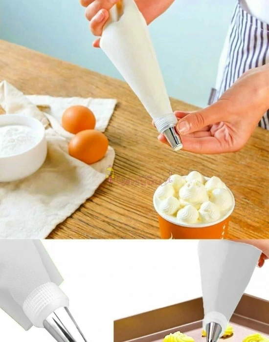 Krema Sıkma Torbası Seti 8 Parça Kek Kalıplı Çelik Uçlu Kek Pasta Dekorasyon Seti