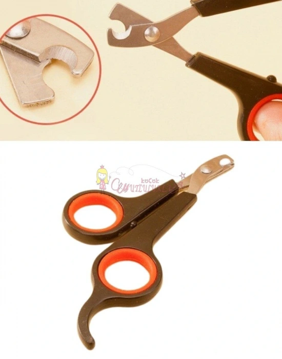 Küçük Çelik Uçlu Kedi Köpek Evcil Hayvan Tırnak Makası Pati Bakım Aleti Ergonomik Kaymaz Sap