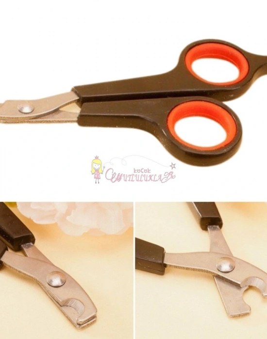 Küçük Çelik Uçlu Kedi Köpek Evcil Hayvan Tırnak Makası Pati Bakım Aleti Ergonomik Kaymaz Sap