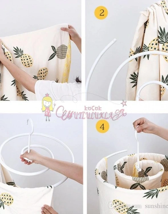 Kurutma Rafı Spiral Battaniye Çarşaf Balkon Askı