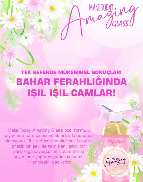Make Today Amazing Glass Cam Temizleyici & Parlatıcı & Yağmur ve Çamur Kaydırıcı