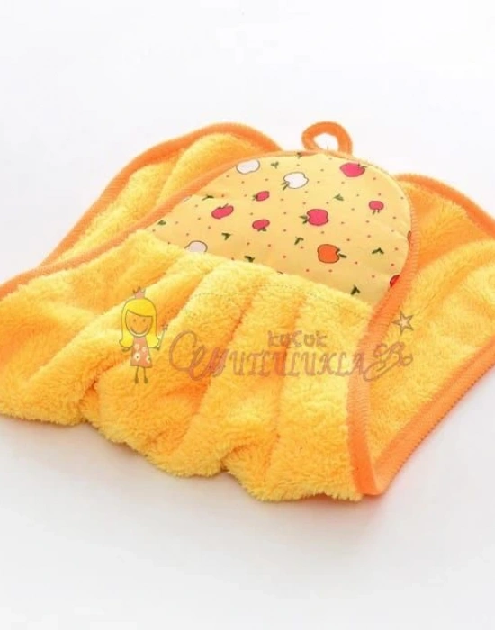 Mercan kadife Askılı Mutfak Banyo El Havlusu