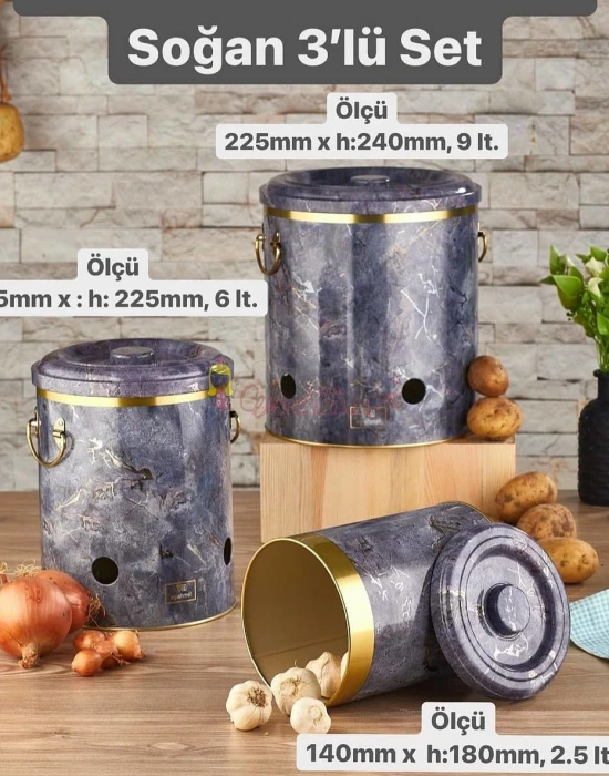 METAL 3LÜ SOGAN PATATES SETİ