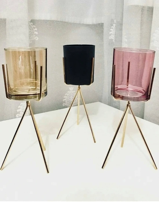 METAL AYAKLİ MUMLUK / SAKSILIK