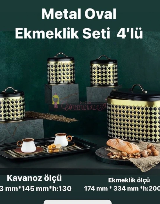 METAL OVAL EKMEKLİK SET 4LÜ