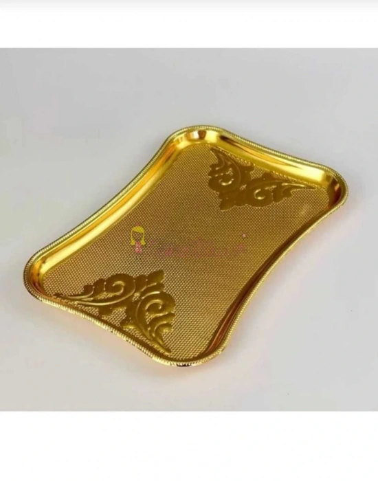 Metal Tek Kişilik Kahve Sunum Tepsisi