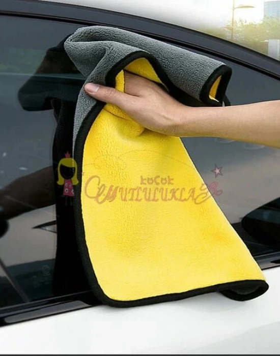 Mikrofiber Çift Taraflı Araba Oto Yıkama Ve Kurulama Bezi  30x60 Cm