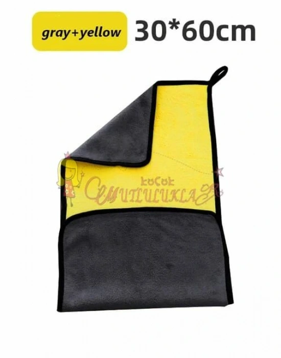 Mikrofiber Çift Taraflı Araba Oto Yıkama Ve Kurulama Bezi  30x60 Cm