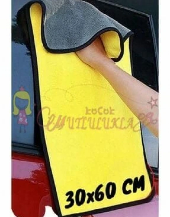 Mikrofiber Çift Taraflı Araba Oto Yıkama Ve Kurulama Bezi  30x60 Cm