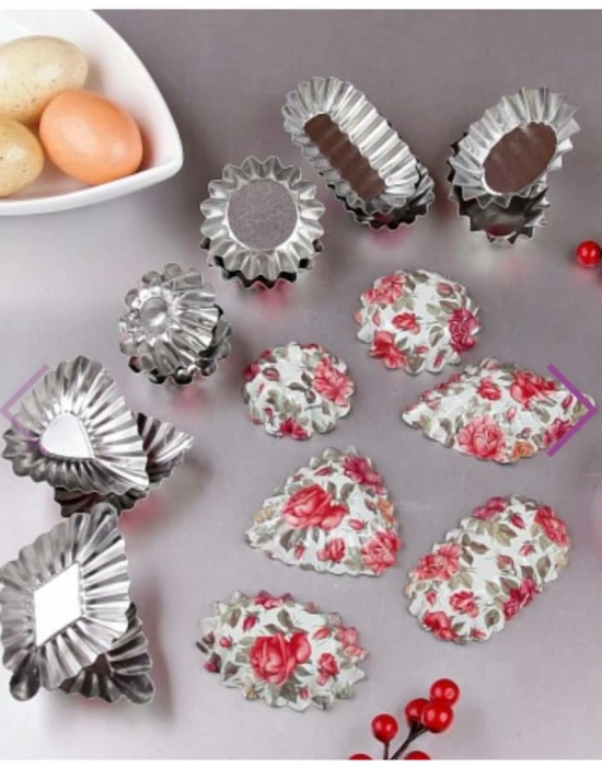 MİNİ METAL ŞEKİLLİ KEK KALIBI 18 PARÇA