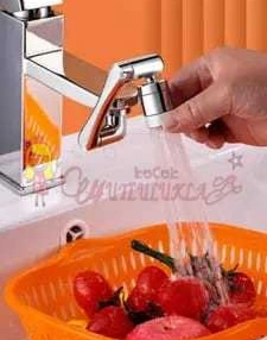 Musluk Başlığı 1080 Derece Dönebilen 2 Fonksiyonlu krom kaplama Musluk Ucu Filtresi