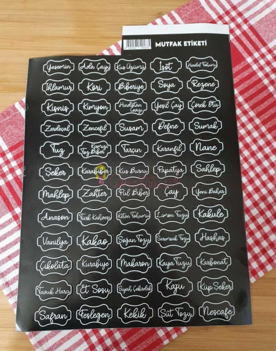 Mutfak Etiketi (60 ADET)
