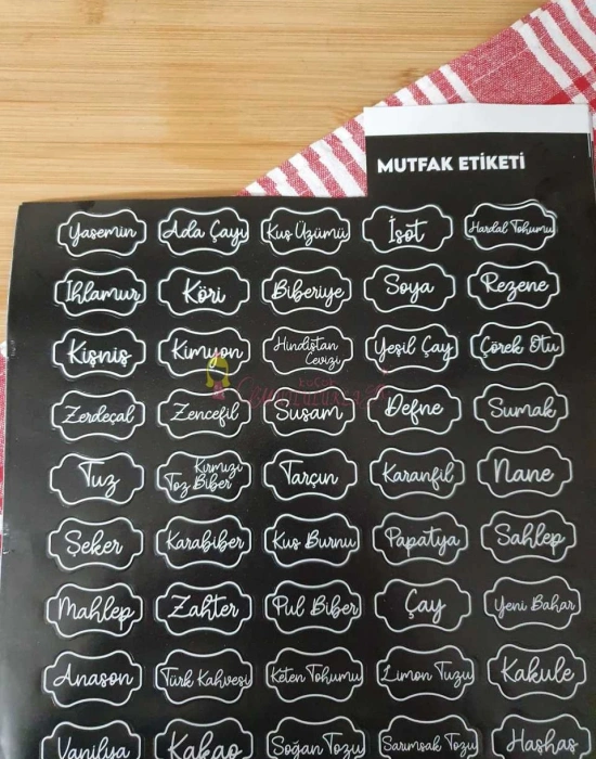 Mutfak Etiketi (60 ADET)