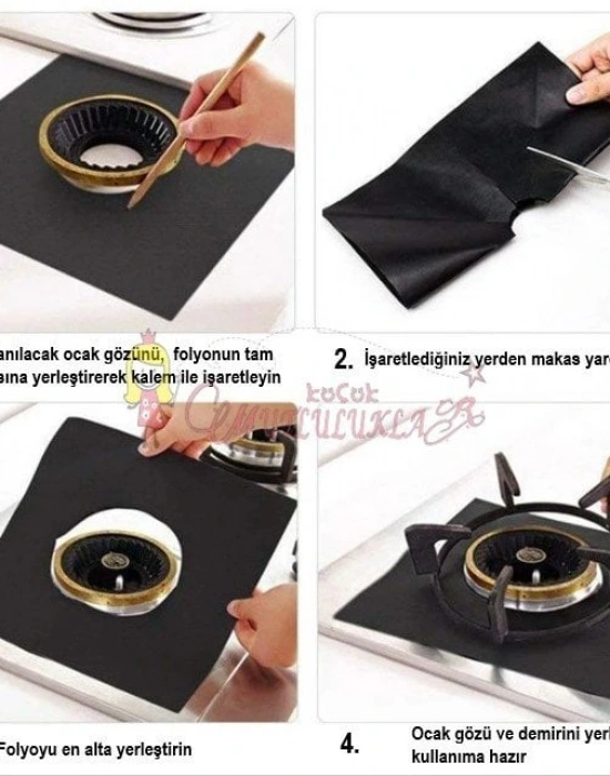 OCAK KORUYUCU YANMAZ FOLYO 4 ADET