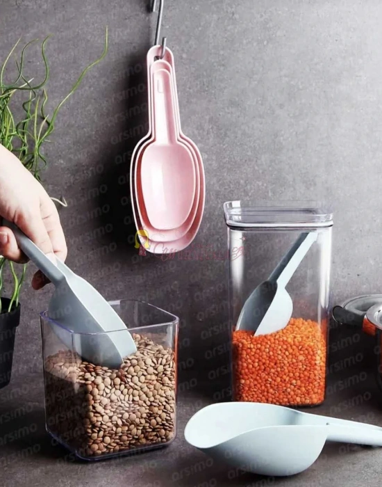 Ölçü Kaşığı Seti Erzak Bakliyat Baharat Küreğİ