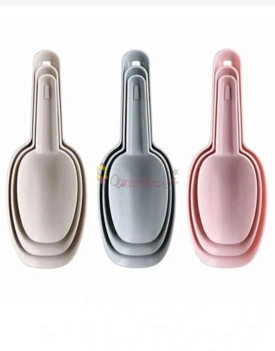 Ölçü Kaşığı Seti Erzak Bakliyat Baharat Küreğİ